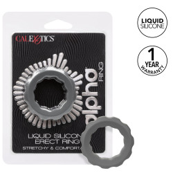 alpha ring by Calextotics Cockring Silicone Erect Ring Alpha 37mm Gris